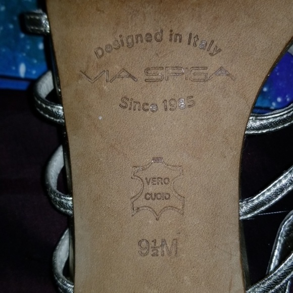 Via Spiga Strappy Gold Heels - Picture 7 of 7